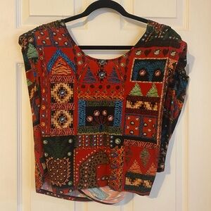 FARM Rio Multicolor Geometric Blouse & matching skirt